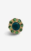 Brooch with Cabochons & Crystals