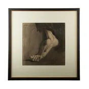 19th Century Framed Academic Study of a Flexed Foot