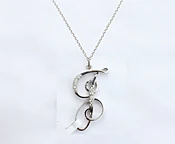 CALLIGRAPHIC 'J' INITIAL DIAMOND PENDANT — VIVAAN