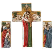 10.5" Nativity Cross Block Set 3PC