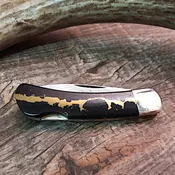 Brass Inlaid Wood Grain Knife