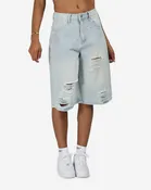 4Pkt Rhinestone Cargo Denim