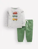 Appliqué Jersey Play Set-Green Cars