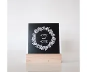 CHALK HOME SWEET HOME QUOTE BLOCK 9 X 9