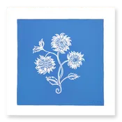 Bengal Botanical No. 4 on Blue