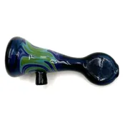 Anonamyss Glassworx Blue Stardust w/ Purp Green Wig Wag Chillum