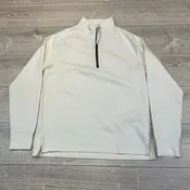 YPB Abercrombie Half Zip Pullover White Men's Small NWOT