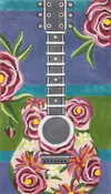 AP4731 FLORAL GUITAR by Alice Peterson