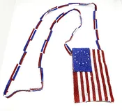 1776 Flag Amulet Bag Necklace