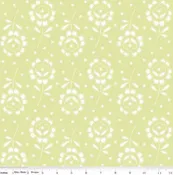 Sewing Seeds III - Rose Cutwork Green 15" Remnant