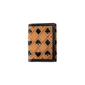 3D Checkered Card Suits - Men's Tri-Fold Wallet