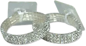 PR1803 Princess 3 row Rhinestone Flower Bracelet - Dazzle