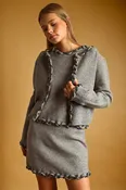 Braid Detail Knit Cardigan