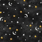 Camping Gnomes by Studio E Fabrics NIGHTIME STARS/DK CHARCOAL