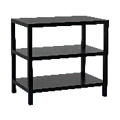 2 Shelf Side Table, Hand Rubbed Black
