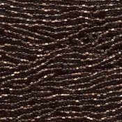 6/0 Czech Seed Beads - Black Diamond Color Lined (Color #49010) - 6 String Hanks, 67 Grams