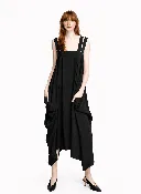 Amelia Four Strap Dress - Black