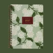 2027 Sage Hydrangea 12-Month Softcover Spiral Planner