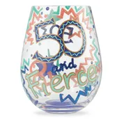 50 and Fierce Stemless Wine Glass
