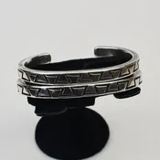 Pair of Navajo Silver Bracelets, c. 1950s — Turkey Mountain Traders