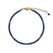 18k Blue Sapphire and Gold Bead Bracelet