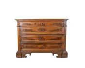 17th-Century Central Italian Walnut Commode with Maple Inlay