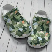 “Forest Retreat” – Whimsical Camping &amp; Nature Pattern Crocs