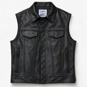 BECK® 501 Trucker Horsehide Motorcycle Vest — Black