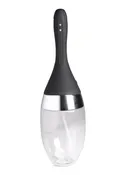 CleanStream Automatic Vibrating Rechargeable Silicone Enema Bulb - Black - SecretsBoutiques.com