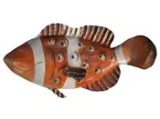 Clown Fish Art aka "Nemo" Iron Fish Sculpture-Coastal Decor