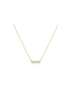 14kt Gold and Diamond Significance Bar Necklace - Five