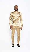 Gold Silk Shirt and Pants — Garçon Couture