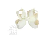 Beyond Creations Scalloped Edge Bow Large Antique White