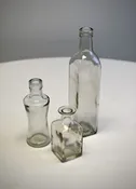 Clear Vintage Bottles — Studio B Floral