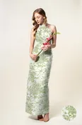 Abby Bodice with Straight Skirt in Garden Flora