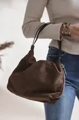 Coffee Ruched Bag