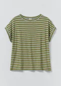 Alda Stripe Cotton Easy Tee | Juniper Berry