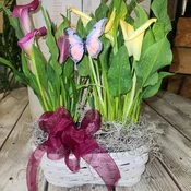double Mini Calla Basket
