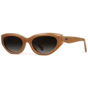 Loretta - Women’s Cat Eye Polarized Sunglasses : Toffee Brown / Oak Brown Gradient Lens