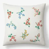 Amelia Embroidered Decorative Square Pillow Cover