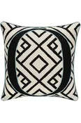 Alphabet O Black Cushion