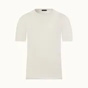Cotton Sweater Tee Shortsleeve Bone