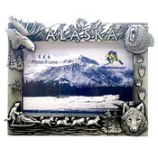 Alaska Animals Pewter Photo Frame