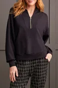 1/4 Zip Drop Shoulder Top from Tribal