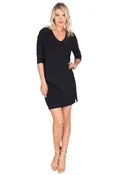 Asymmetrical 3/4 Sleeve Dress