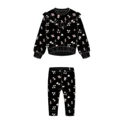 2 PCS SET: CREW NECK SWEATSHIRT AND LEGGING KNIT-BLACK