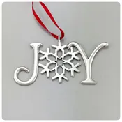 American Sterling Silver Handwrought Ornament, "Joy", Hand & Hammer, Woodbridge, VA, 2001