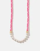 14K Plated Yellow Gold Pink Sands Paracord Necklace