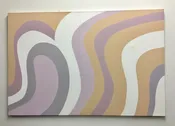 Large Mid-Century Painting on Canvas Marilyn Kubach — Tandem Antiques & Design