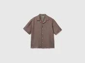 100% linen short-sleeved shirt